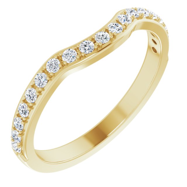 0.34 ct. Round Cut Diamond Wedding Band Stackable Curvy Ring-VIRABYANI